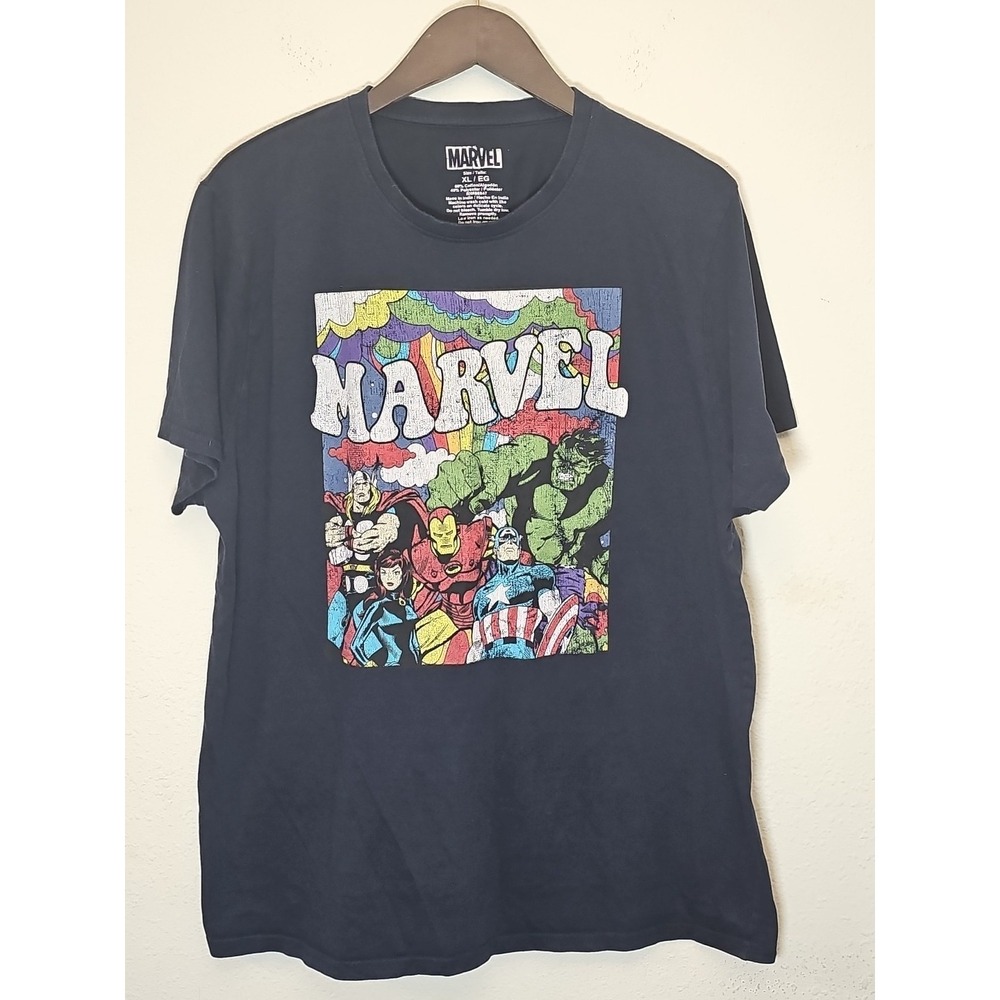 Marvel Comics The Avengers THOR HULK IRON MAN CAPTAIN‎ AMERICA T-Shirt  Size XL